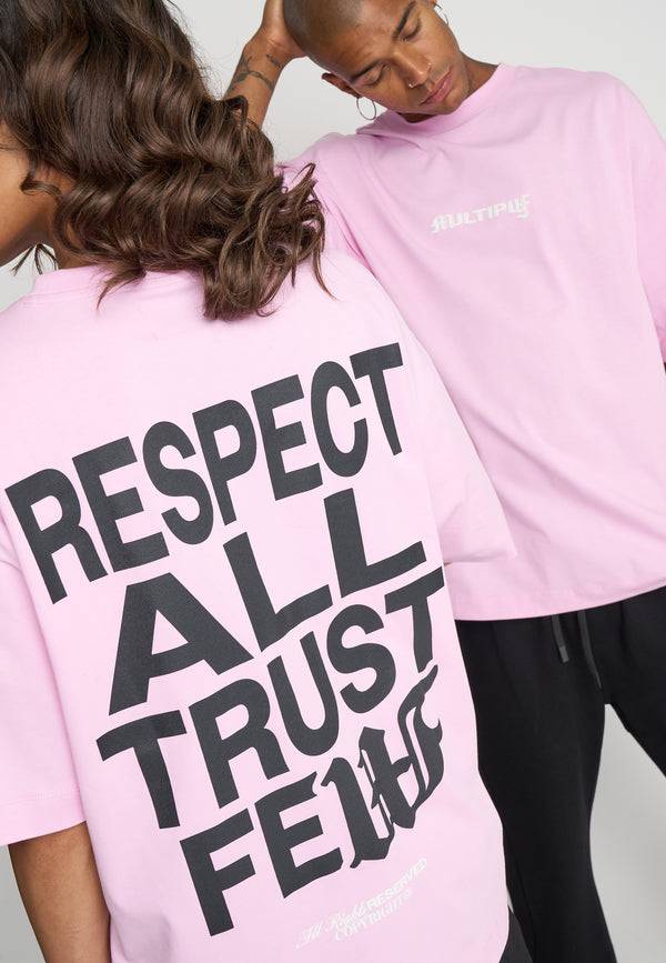 Multiply Spparel Oversize T-Shirt RESPECT Pink Lavender