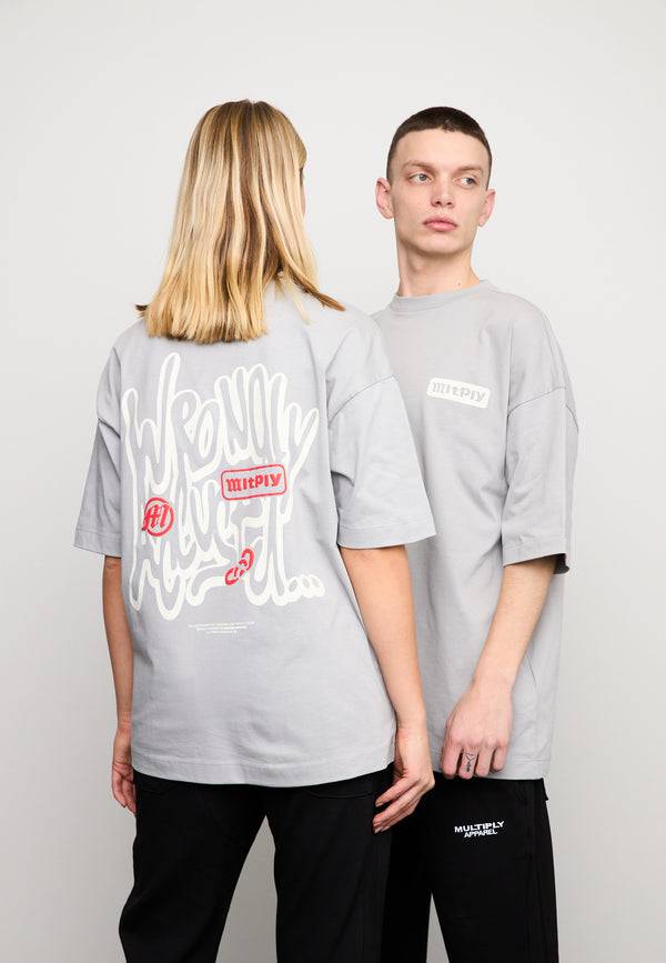 Multiply Spparel Oversize T-Shirt RIGHTS Ultimate Grey