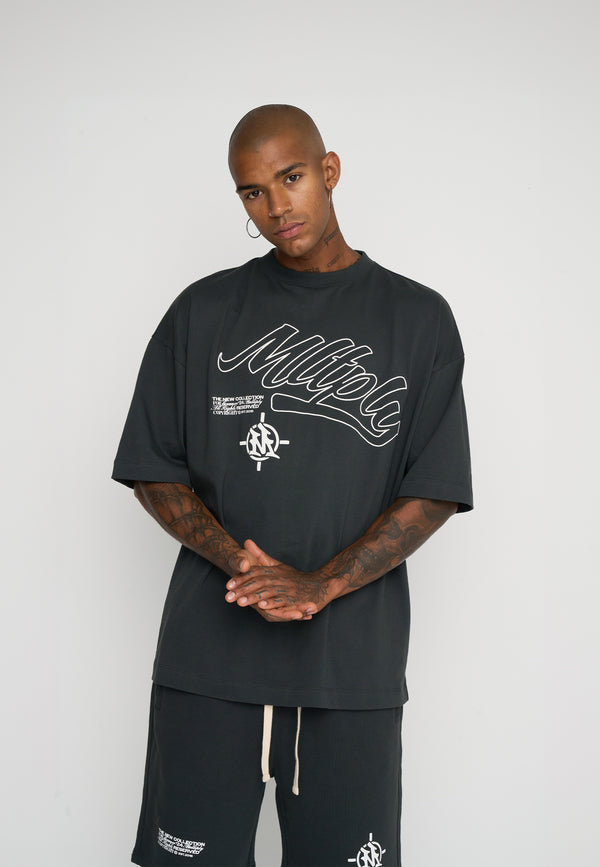 Multiply Spparel Oversize T-Shirt SECRECY Black Soda