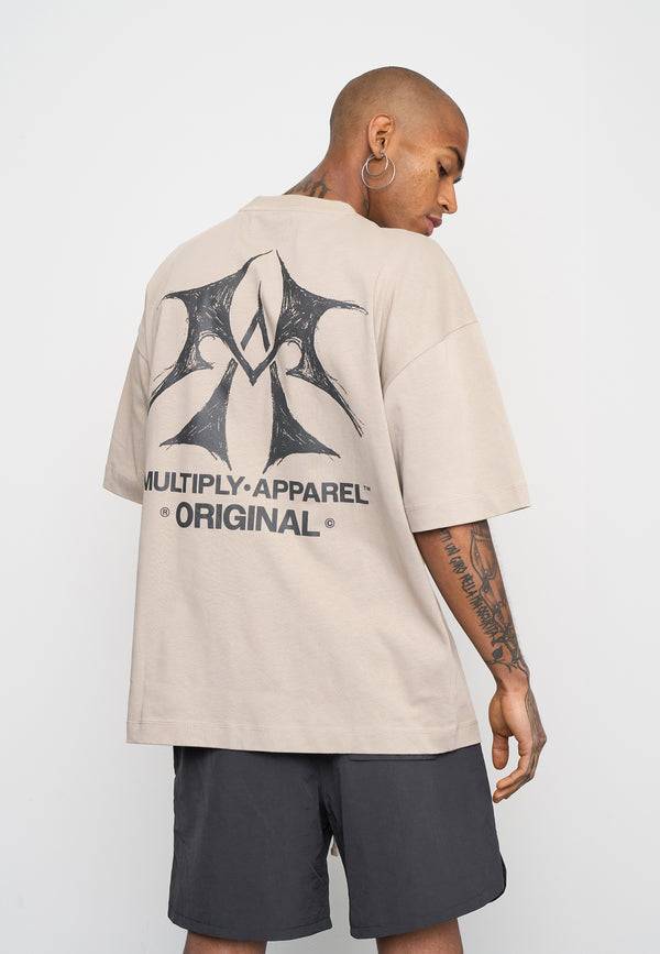 Multiply Spparel Oversize T-Shirt SKETCH Vintage Khaki