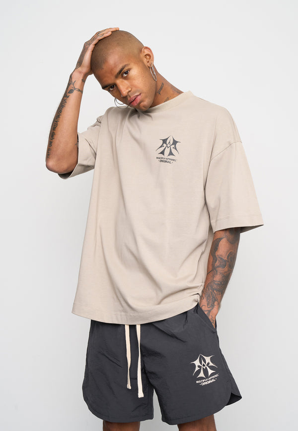 Multiply Spparel Oversize T-Shirt SKETCH Vintage Khaki
