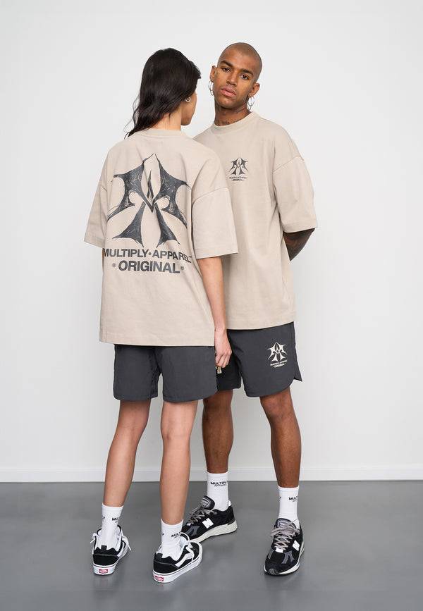 Multiply Spparel Oversize T-Shirt SKETCH Vintage Khaki