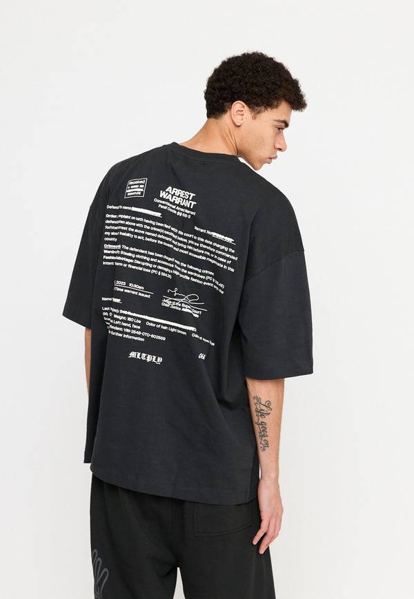 Multiply Spparel Oversize T-Shirt SLANDER Black Soda Washed