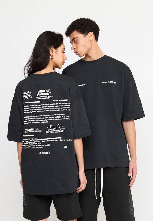 Multiply Spparel Oversize T-Shirt SLANDER Black Soda Washed