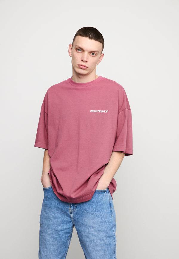 Multiply Spparel Oversize T-Shirt TAKE OFF Rose Wine