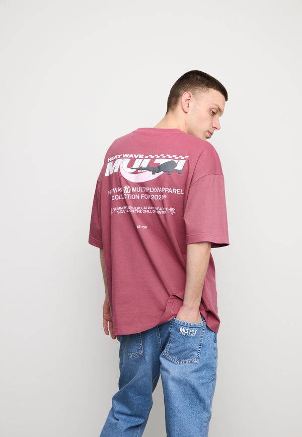 Multiply Spparel Oversize T-Shirt TAKE OFF Rose Wine