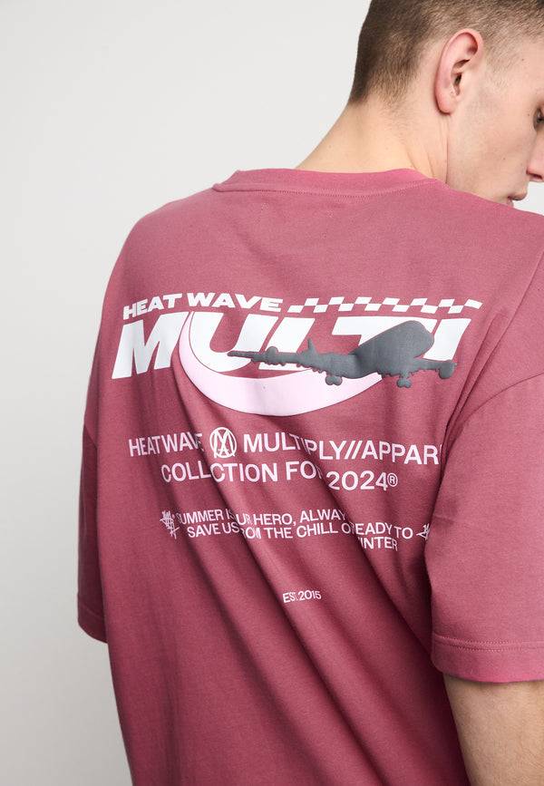 Multiply Spparel Oversize T-Shirt TAKE OFF Rose Wine