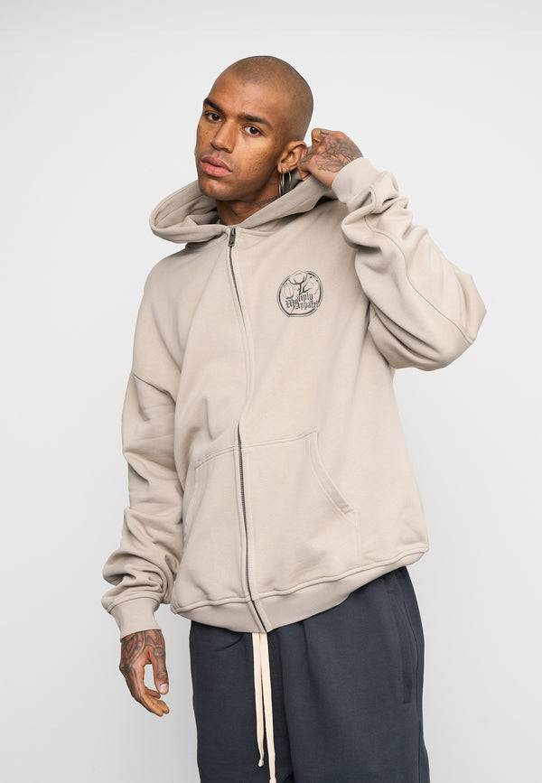 Multiply Spparel Oversize Zip Hoodie ANTIQUE Vintage Khaki