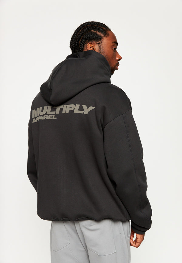 Multiply Spparel Oversize Zip Hoodie BASIQUE Black Soda