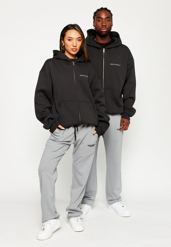 Multiply Spparel Oversize Zip Hoodie BASIQUE Black Soda