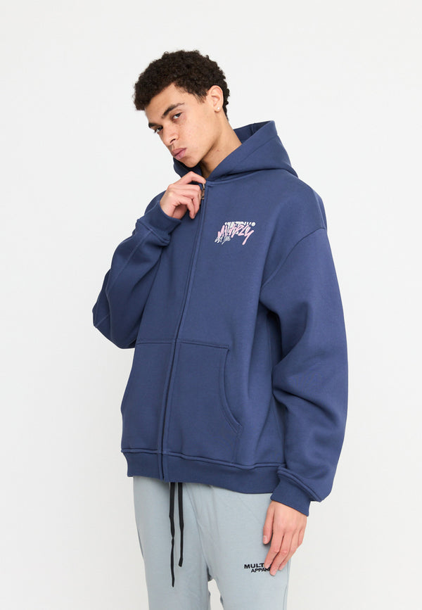 Multiply Spparel Oversize Zip Hoodie BETRAYAL Night Shadow