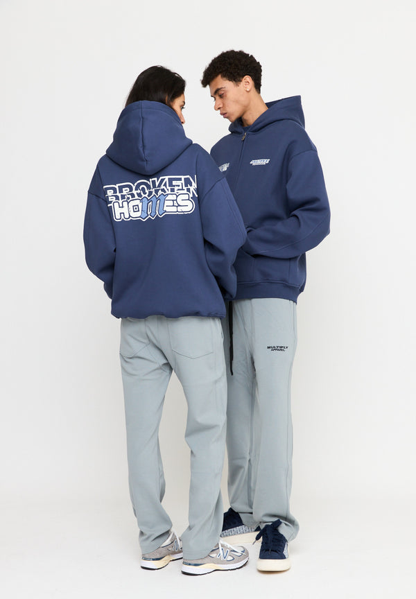Multiply Spparel Oversize Zip Hoodie BROKEN HOMES Night Shadow