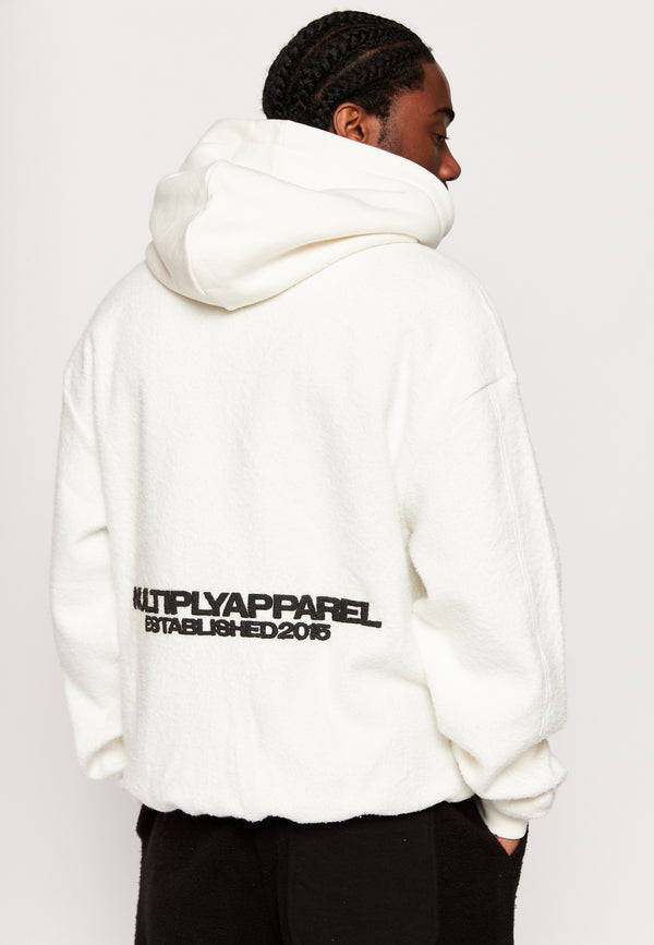 Multiply Spparel Oversize Zip Hoodie BRUSHED Off White