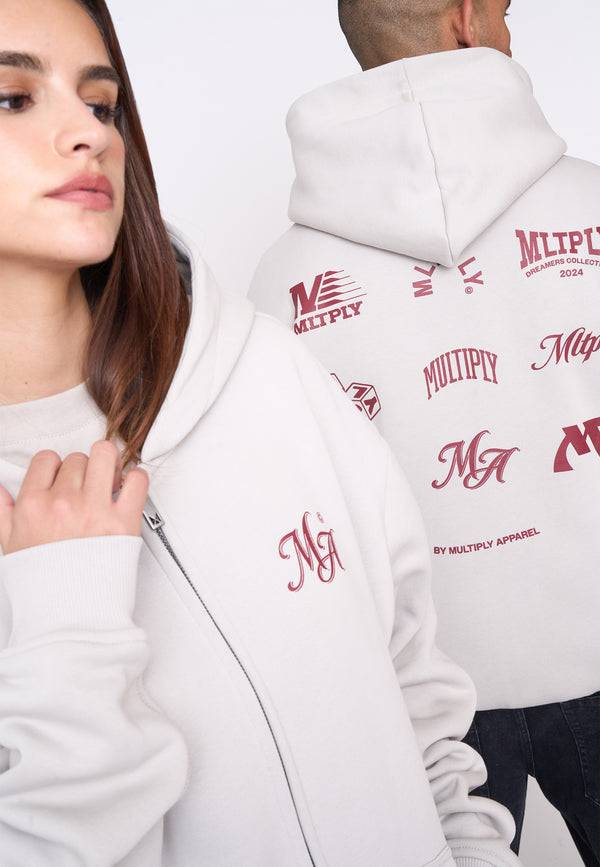 Multiply Spparel Oversize Zip Hoodie COMPETITION Dove