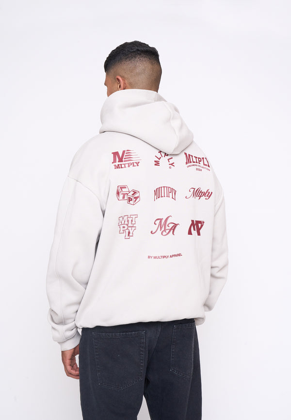 Multiply Spparel Oversize Zip Hoodie COMPETITION Dove