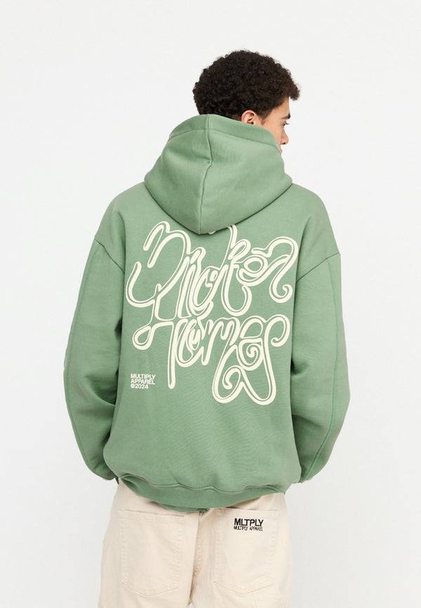 Multiply Spparel Oversize Zip Hoodie CONFLICT Hedge Green