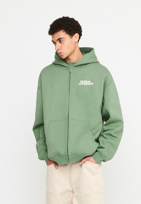 Multiply Spparel Oversize Zip Hoodie CONFLICT Hedge Green