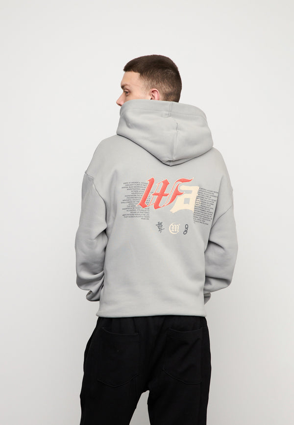 Multiply Spparel Oversize Zip Hoodie DEFAMATION Ultimate Grey