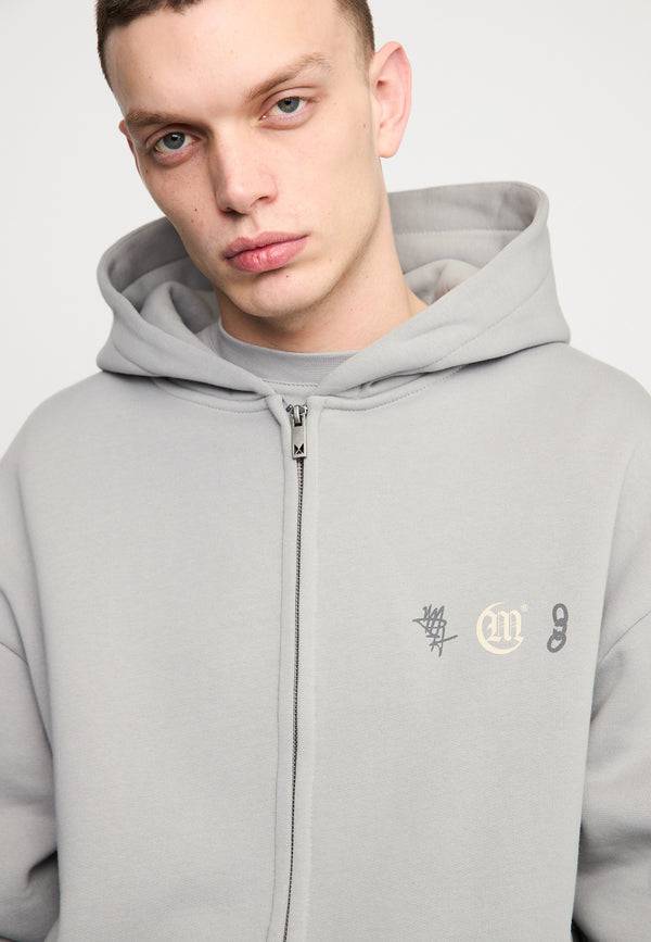 Multiply Spparel Oversize Zip Hoodie DEFAMATION Ultimate Grey