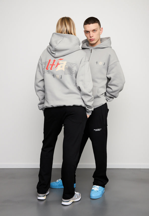 Multiply Spparel Oversize Zip Hoodie DEFAMATION Ultimate Grey