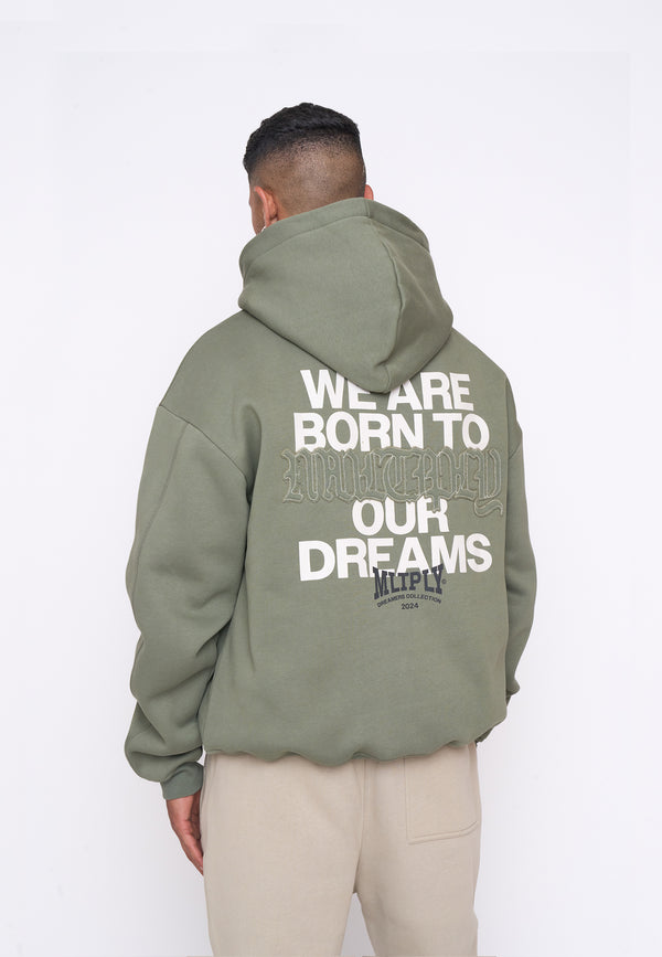 Multiply Spparel Oversize Zip Hoodie DEFENSE Four Leaf Clover