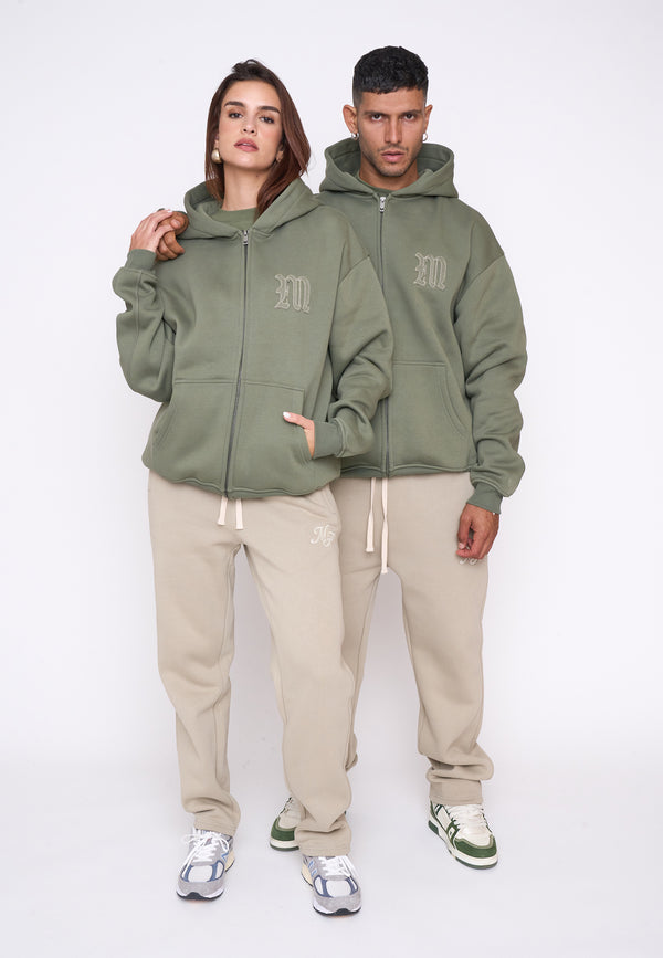 Multiply Spparel Oversize Zip Hoodie DEFENSE Four Leaf Clover