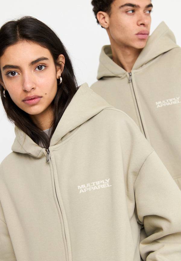 Multiply Spparel Oversize Zip Hoodie DIE FOR YOU Cement