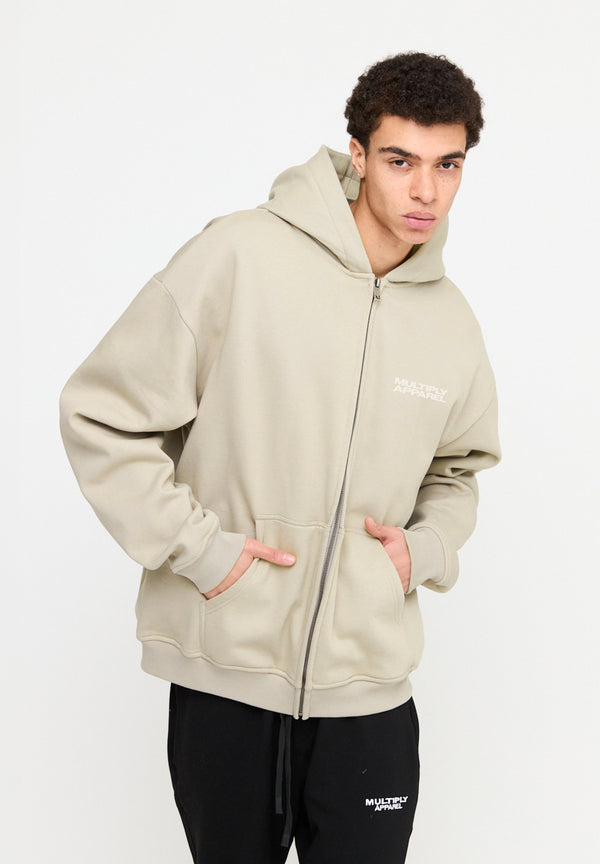 Multiply Spparel Oversize Zip Hoodie DIE FOR YOU Cement