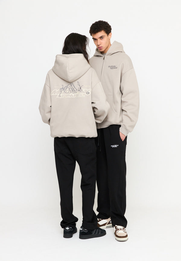 Multiply Spparel Oversize Zip Hoodie FRIENDLESS String