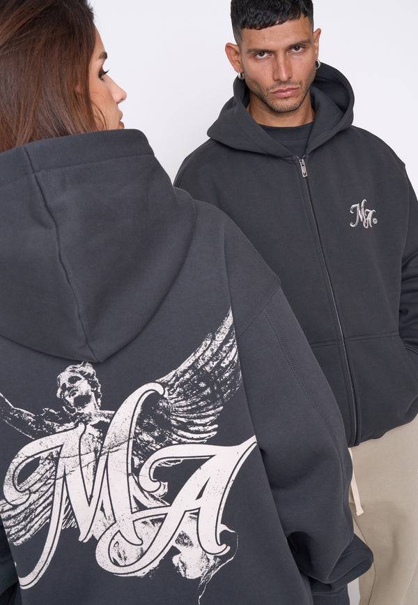 Multiply Spparel Oversize Zip Hoodie HERO Black Soda