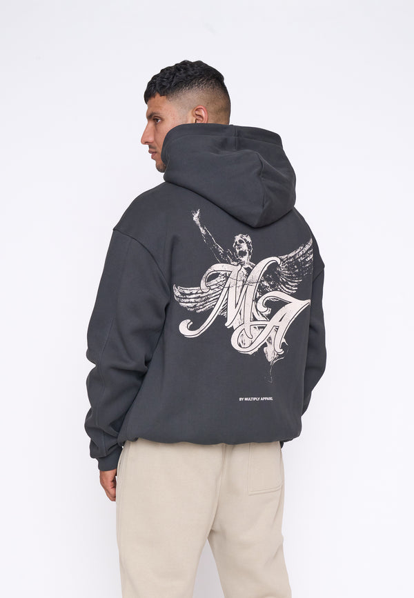 Multiply Spparel Oversize Zip Hoodie HERO Black Soda