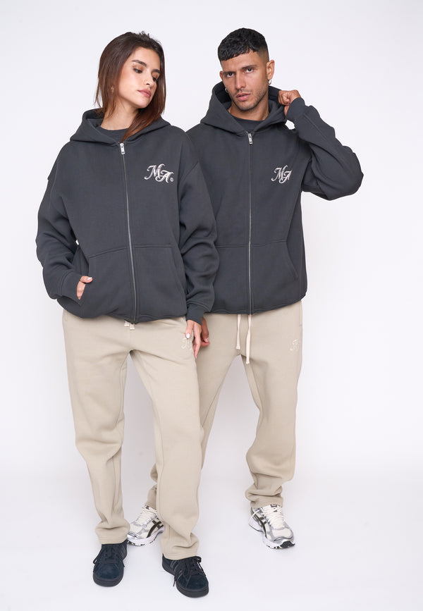 Multiply Spparel Oversize Zip Hoodie HERO Black Soda