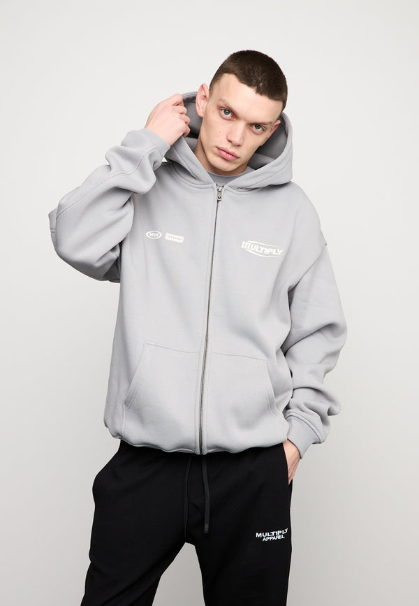 Multiply Spparel Oversize Zip Hoodie LAW Ultimate Grey