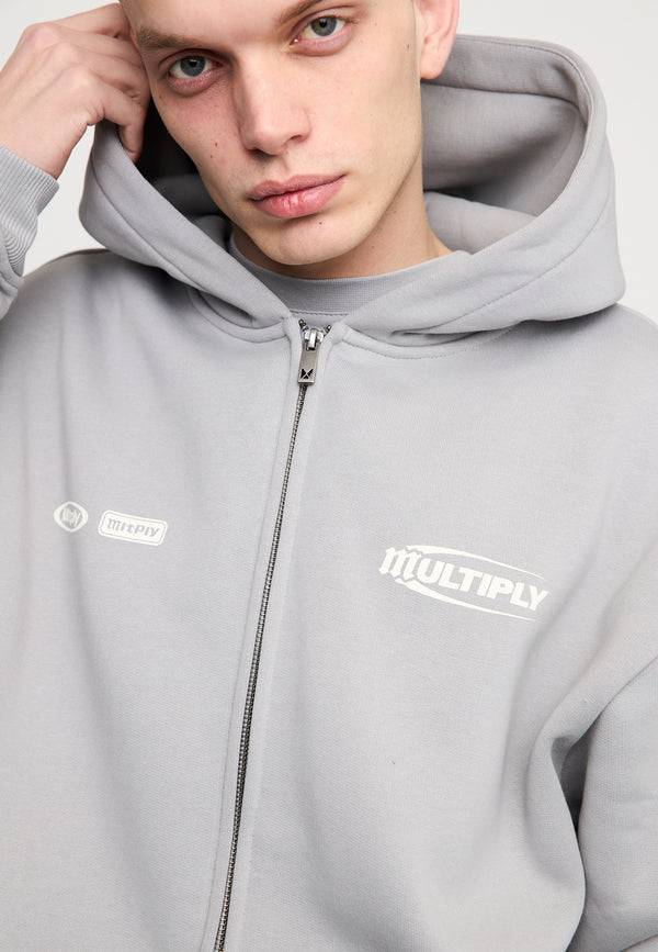 Multiply Spparel Oversize Zip Hoodie LAW Ultimate Grey