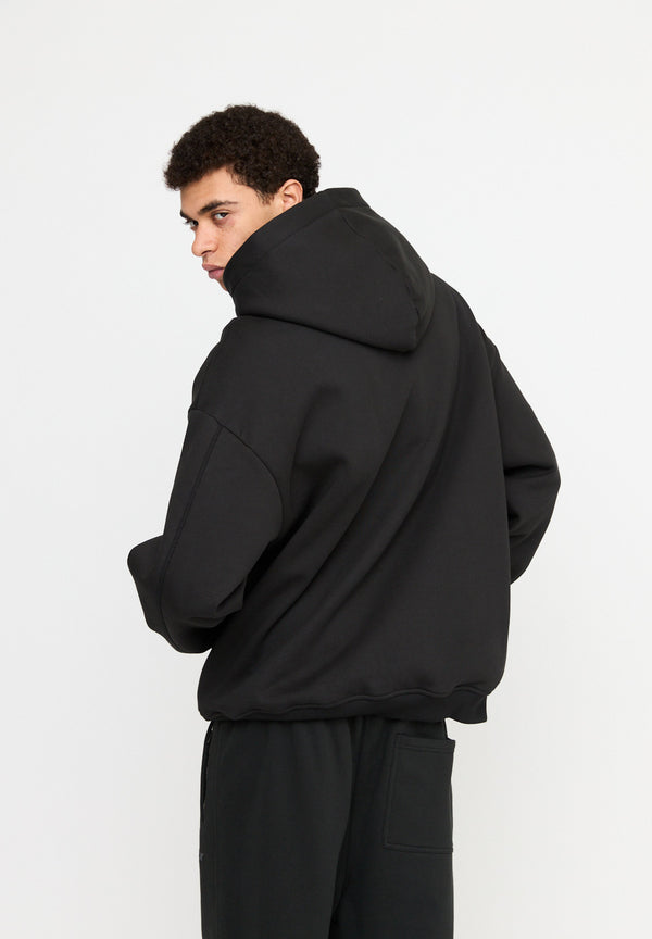 Multiply Spparel Oversize Zip Hoodie LONELINESS Black Soda Washed