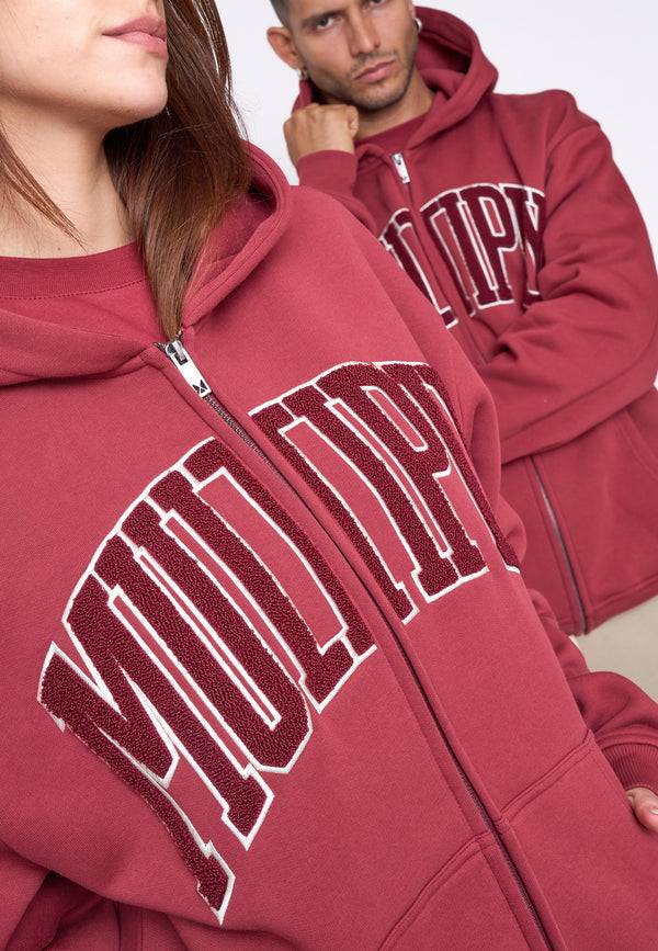 Multiply Spparel Oversize Zip Hoodie MAJOR Ruby Wine