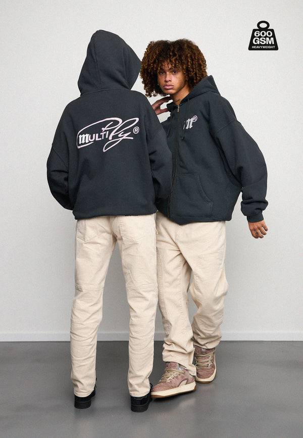 Multiply Spparel Oversize Zip Hoodie MASSIVE Black Soda