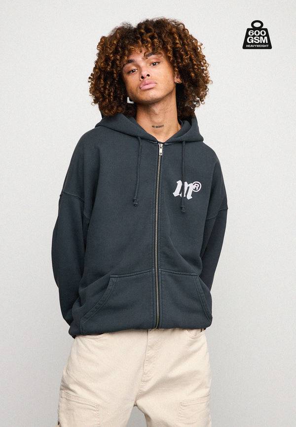 Multiply Spparel Oversize Zip Hoodie MASSIVE Black Soda