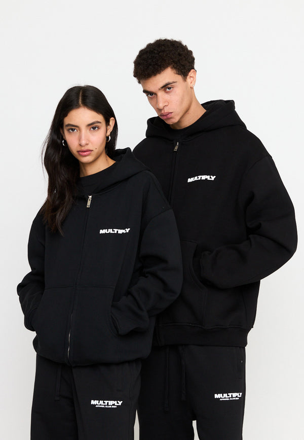 Multiply Spparel Oversize Zip Hoodie MULTIPLY Black