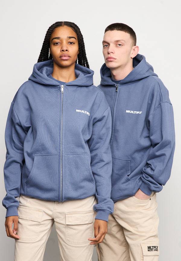Multiply Spparel Oversize Zip Hoodie MULTIPLY Coastal Fjord
