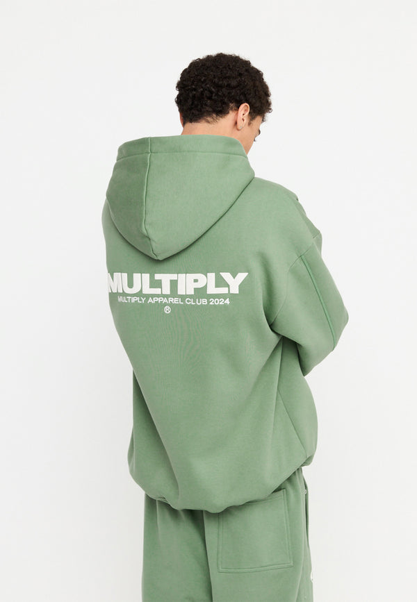 Multiply Spparel Oversize Zip Hoodie MULTIPLY Hedge Green