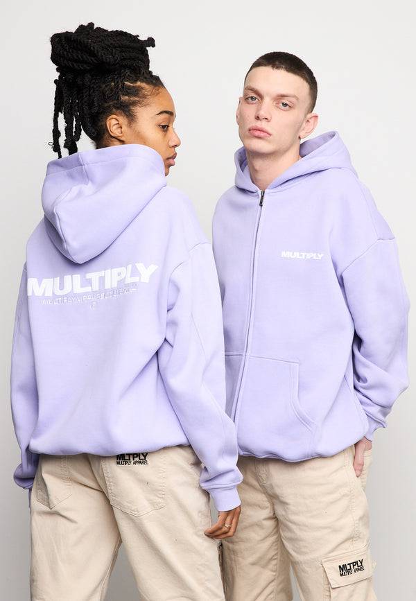 Multiply Spparel Oversize Zip Hoodie MULTIPLY Lavender