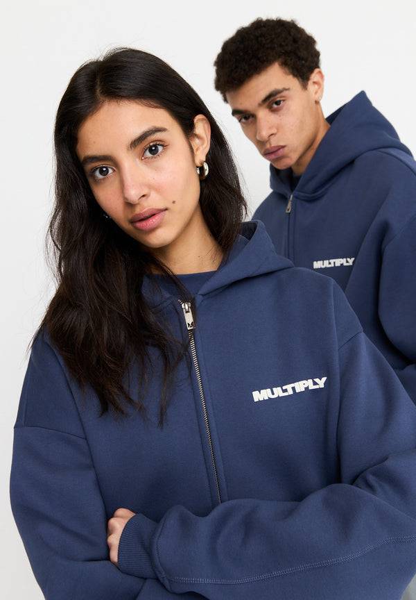 Multiply Spparel Oversize Zip Hoodie MULTIPLY Night Shadow