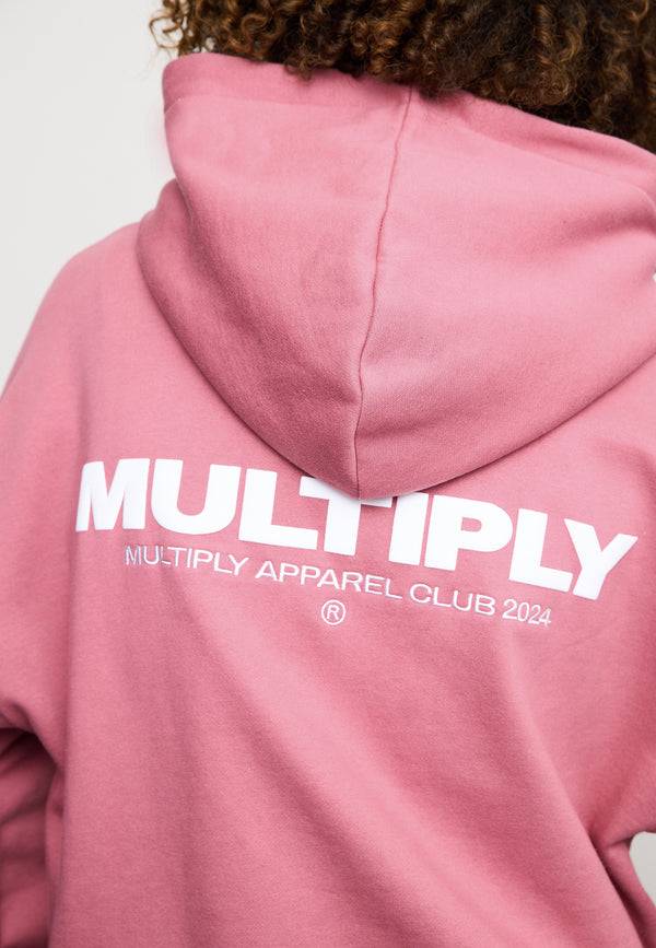 Multiply Spparel Oversize Zip Hoodie MULTIPLY Rose Wine