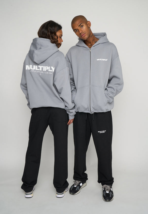 Multiply Spparel Oversize Zip Hoodie MULTIPLY Ultimate Grey