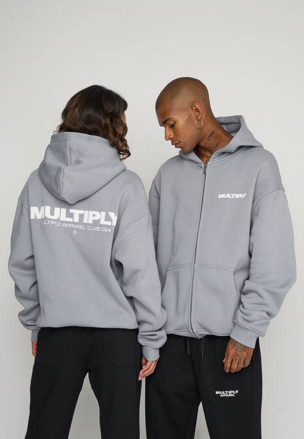 Multiply Spparel Oversize Zip Hoodie MULTIPLY Ultimate Grey