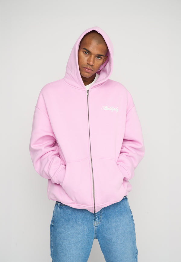 Multiply Spparel Oversize Zip Hoodie OTHER DAYS Pink Lavender