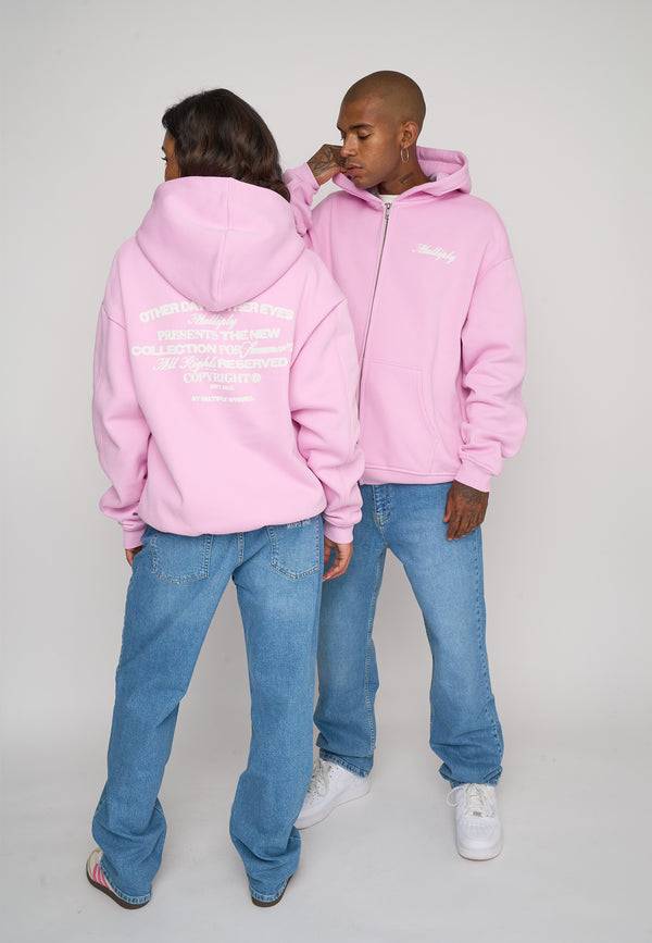 Multiply Spparel Oversize Zip Hoodie OTHER DAYS Pink Lavender