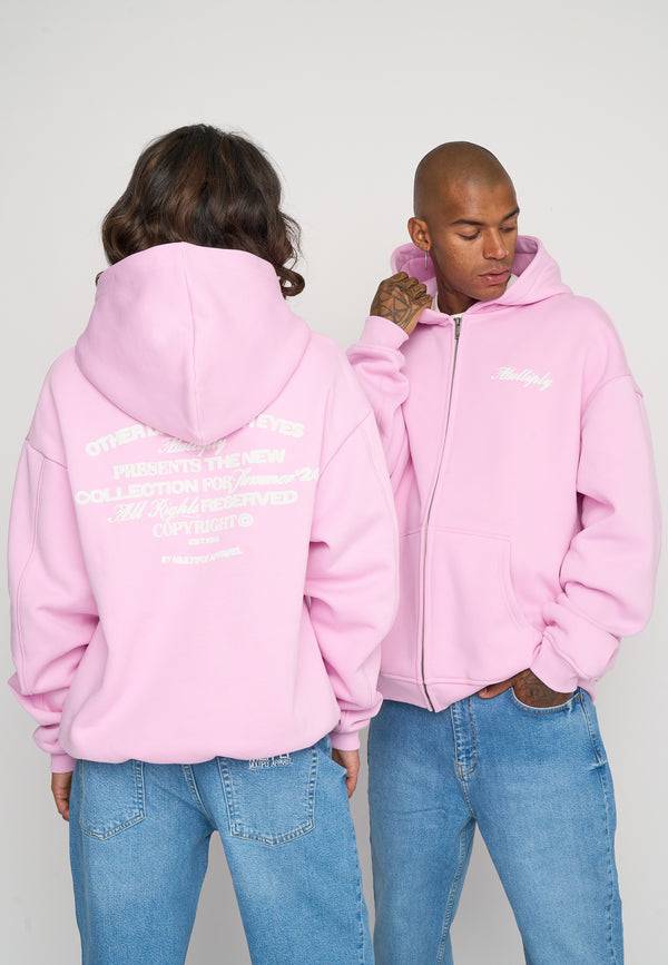 Multiply Spparel Oversize Zip Hoodie OTHER DAYS Pink Lavender