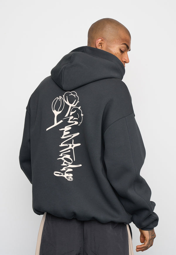 Multiply Spparel Oversize Zip Hoodie ROOTS Black Soda Washed